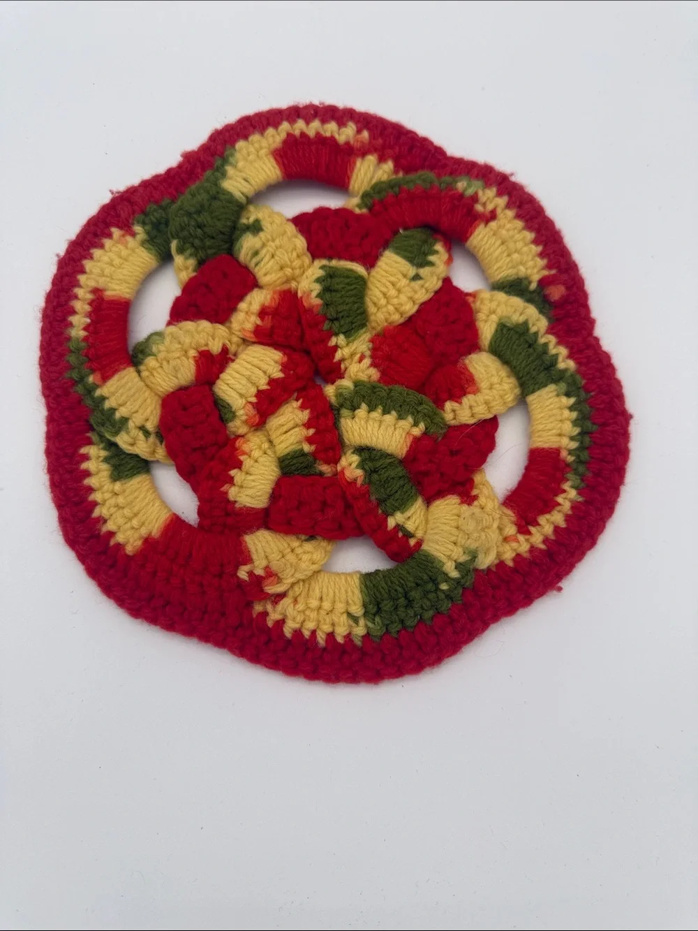 Vintage Handmade Crochet Trivets Potholders Set of 2 Retro Kitchen Decor